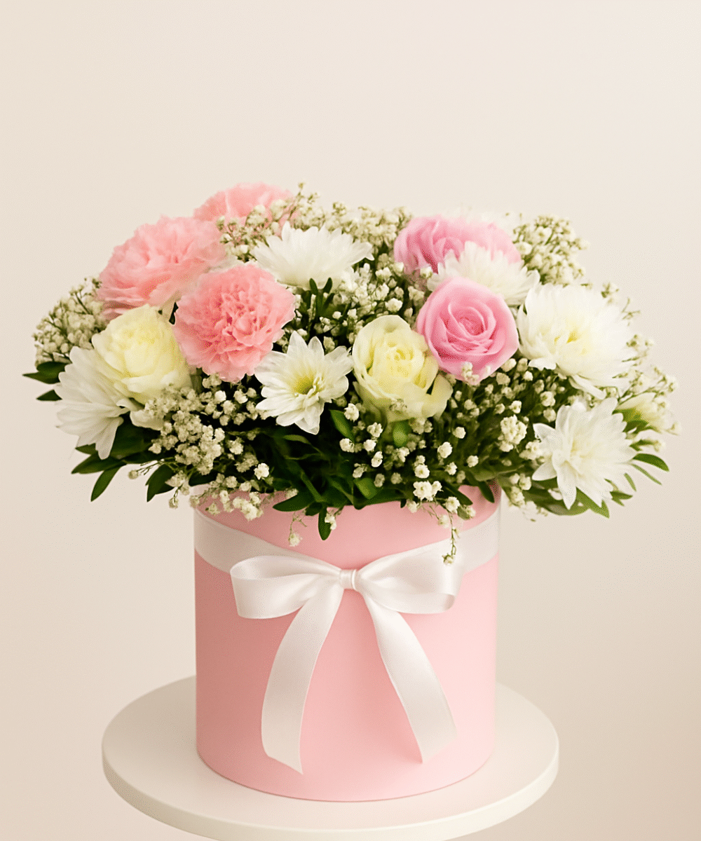 PINK WHITE MIX FLOWER BOX