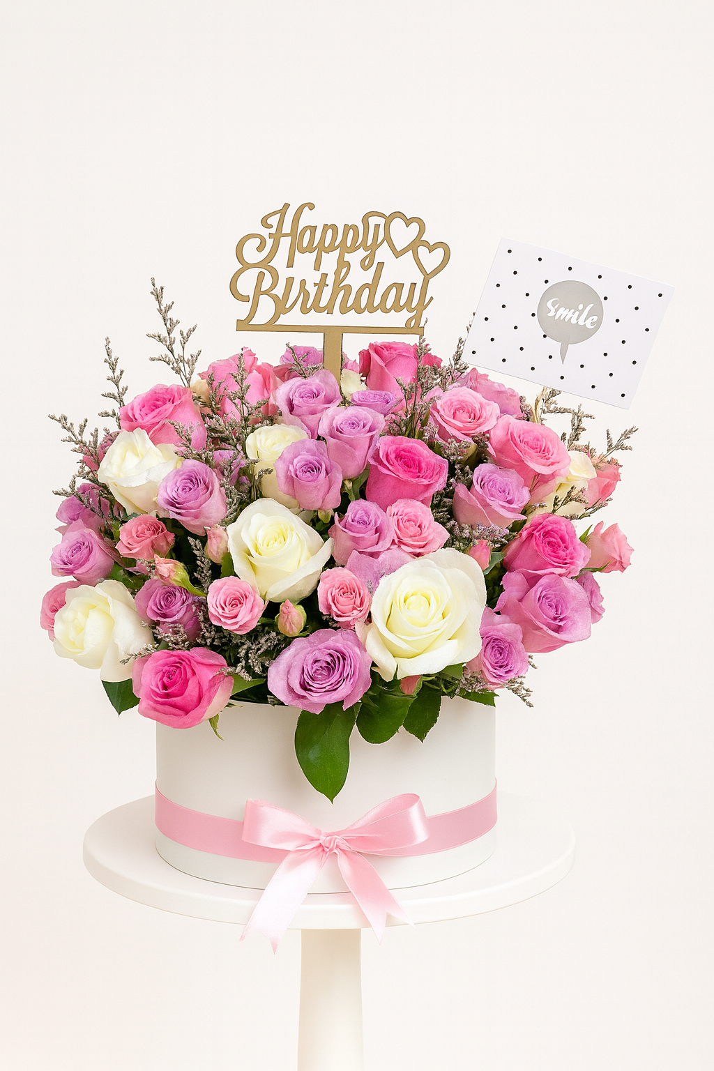 PINK ROSE FLOWER BOX