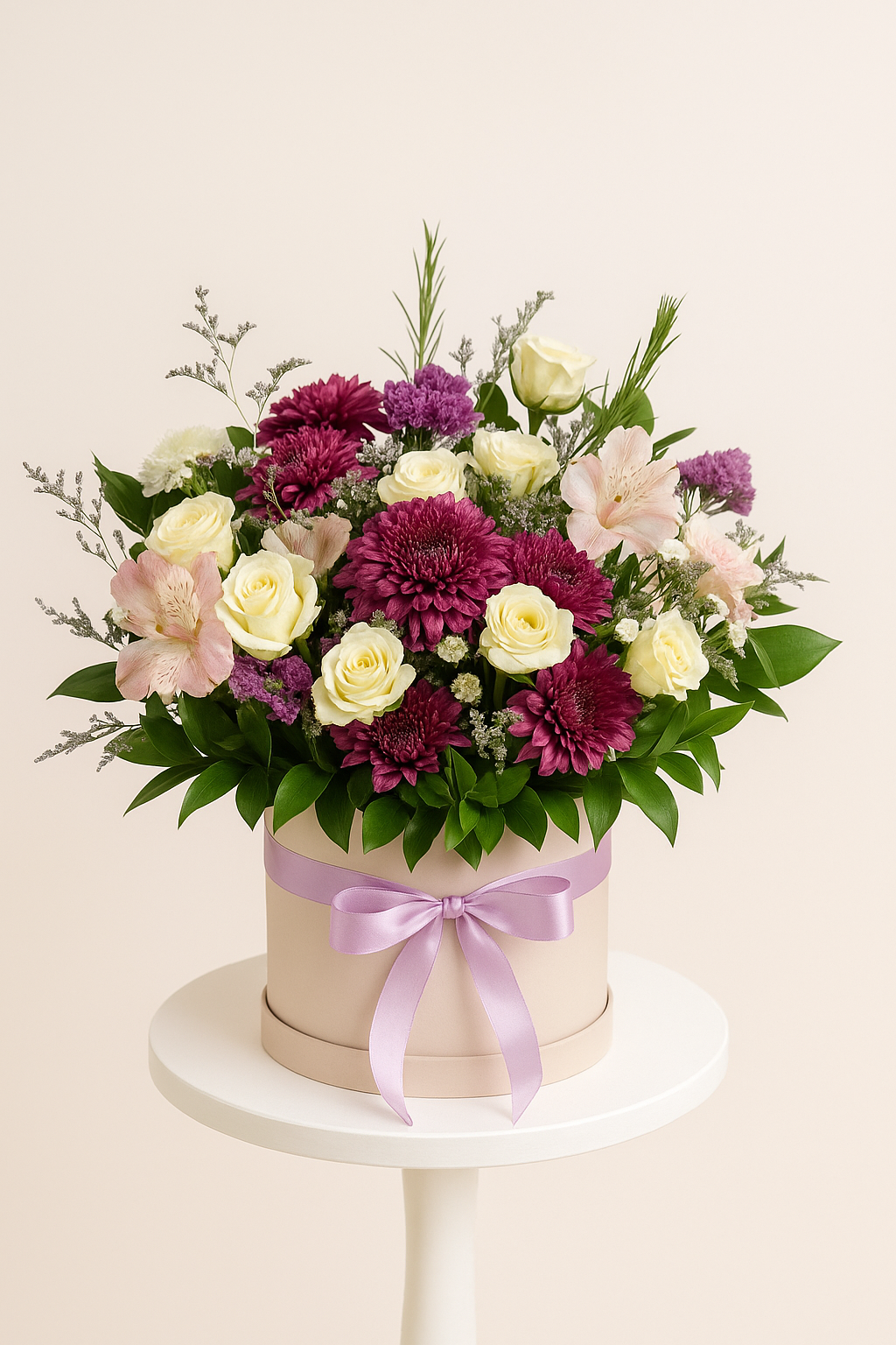 PURPLE BOX BOUQUET