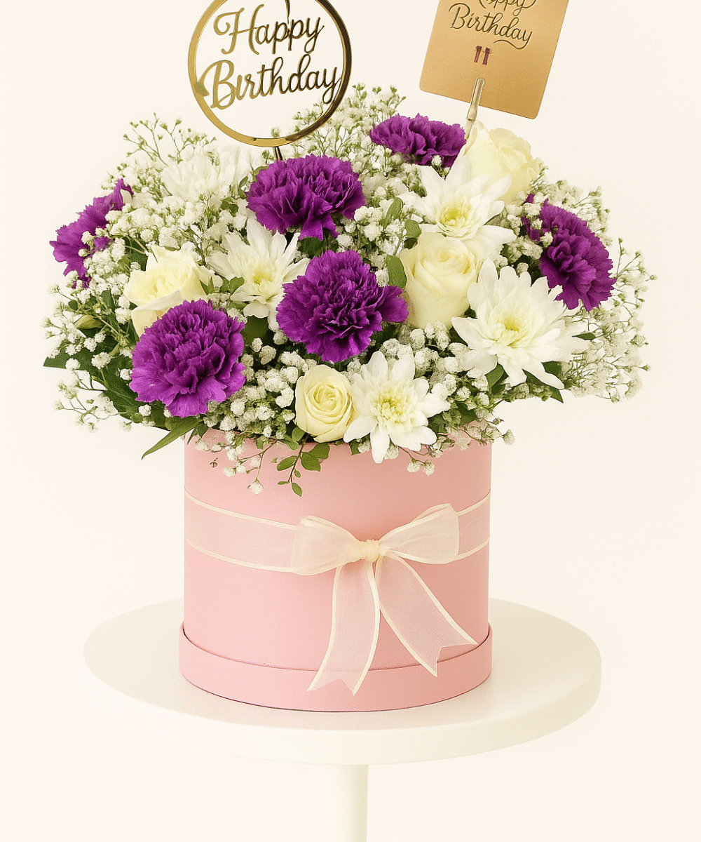 PURPLE CARNATION BOX
