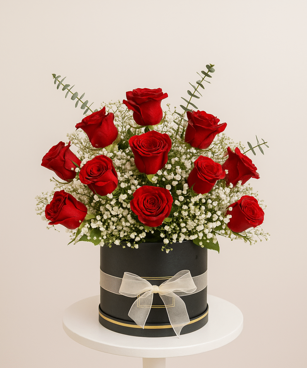 RED ROSE BOX BOUQUET