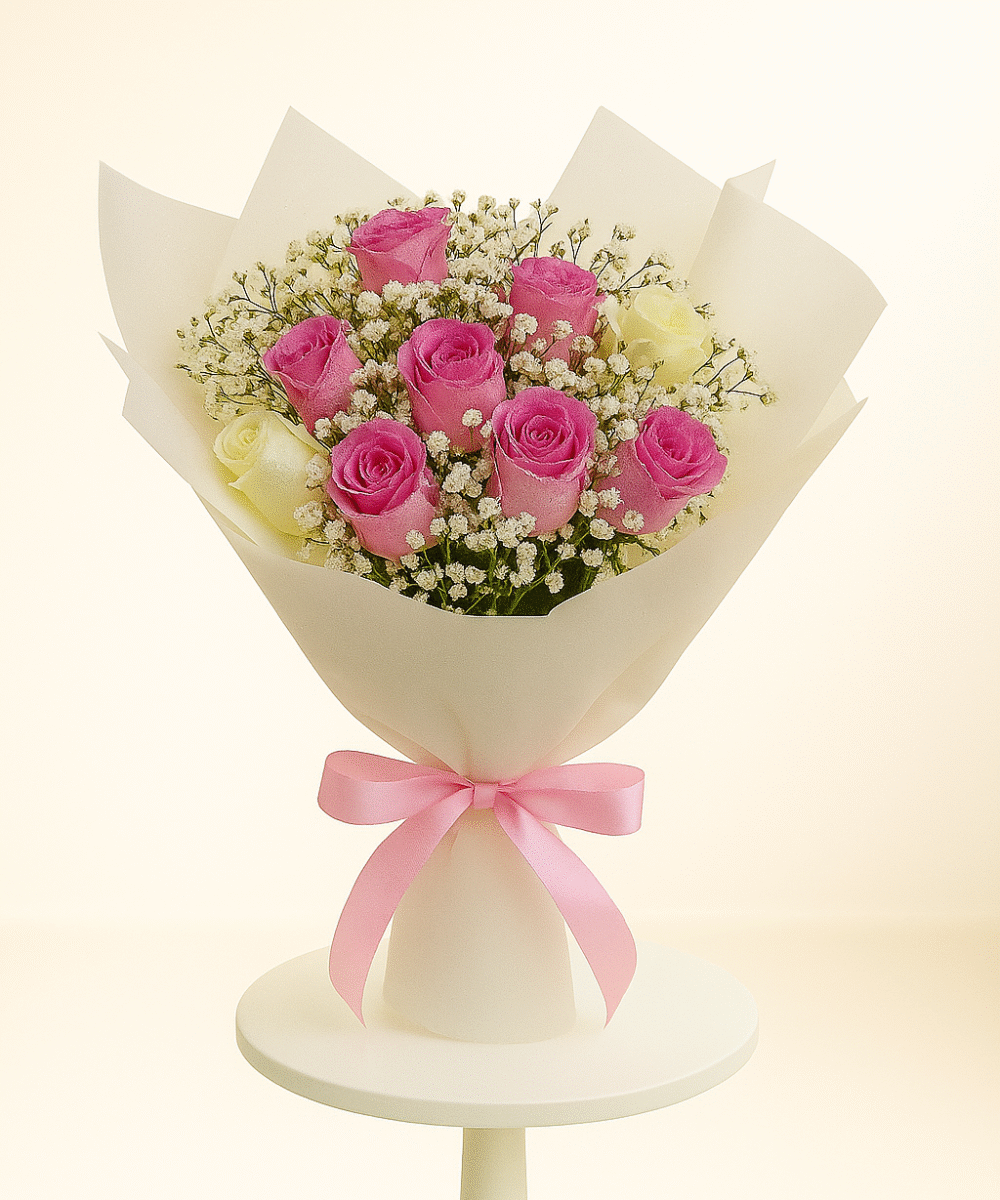 White Pink Mix Rose