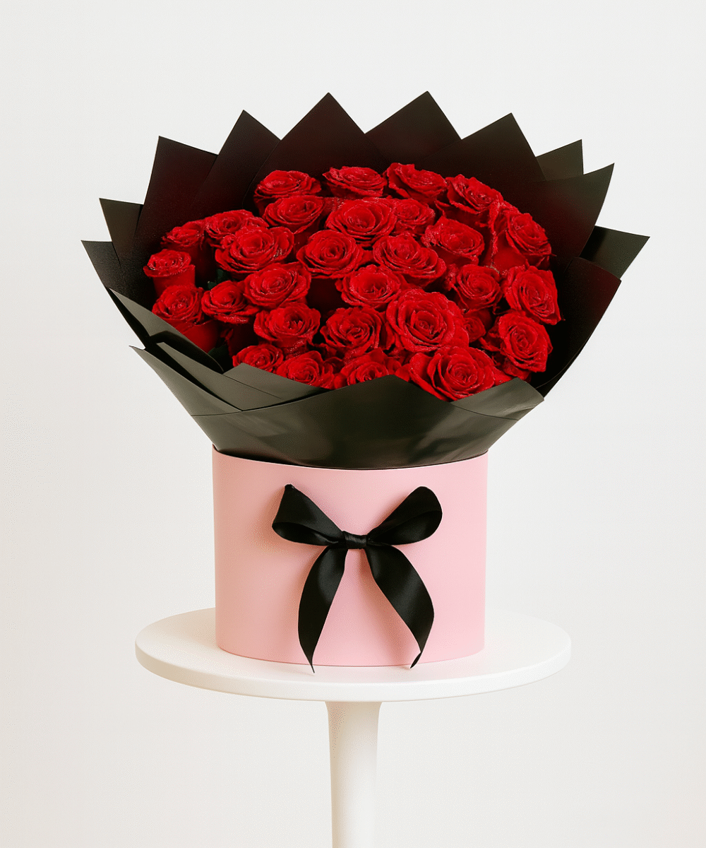 RED ROSE BOX BOUQUET