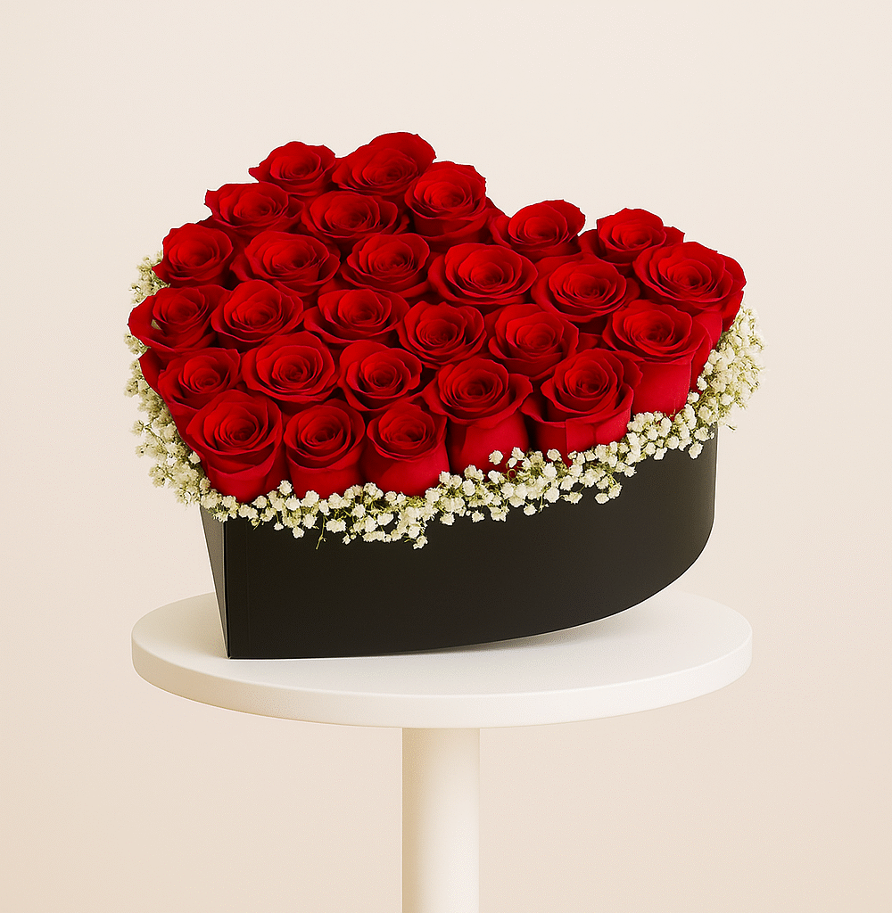 25 RED ROSE BOX