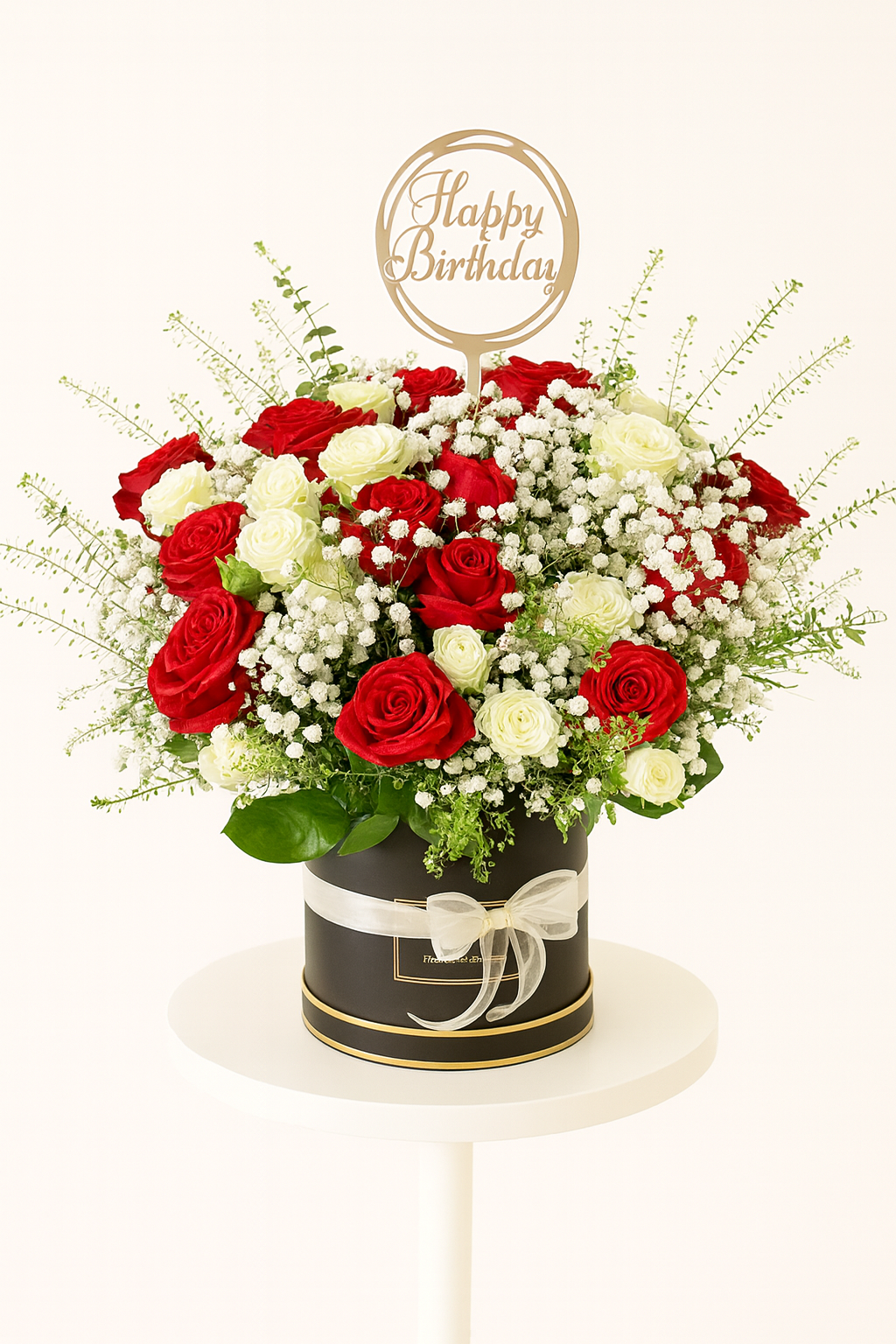 RED WHITE ROSE MIX BOX