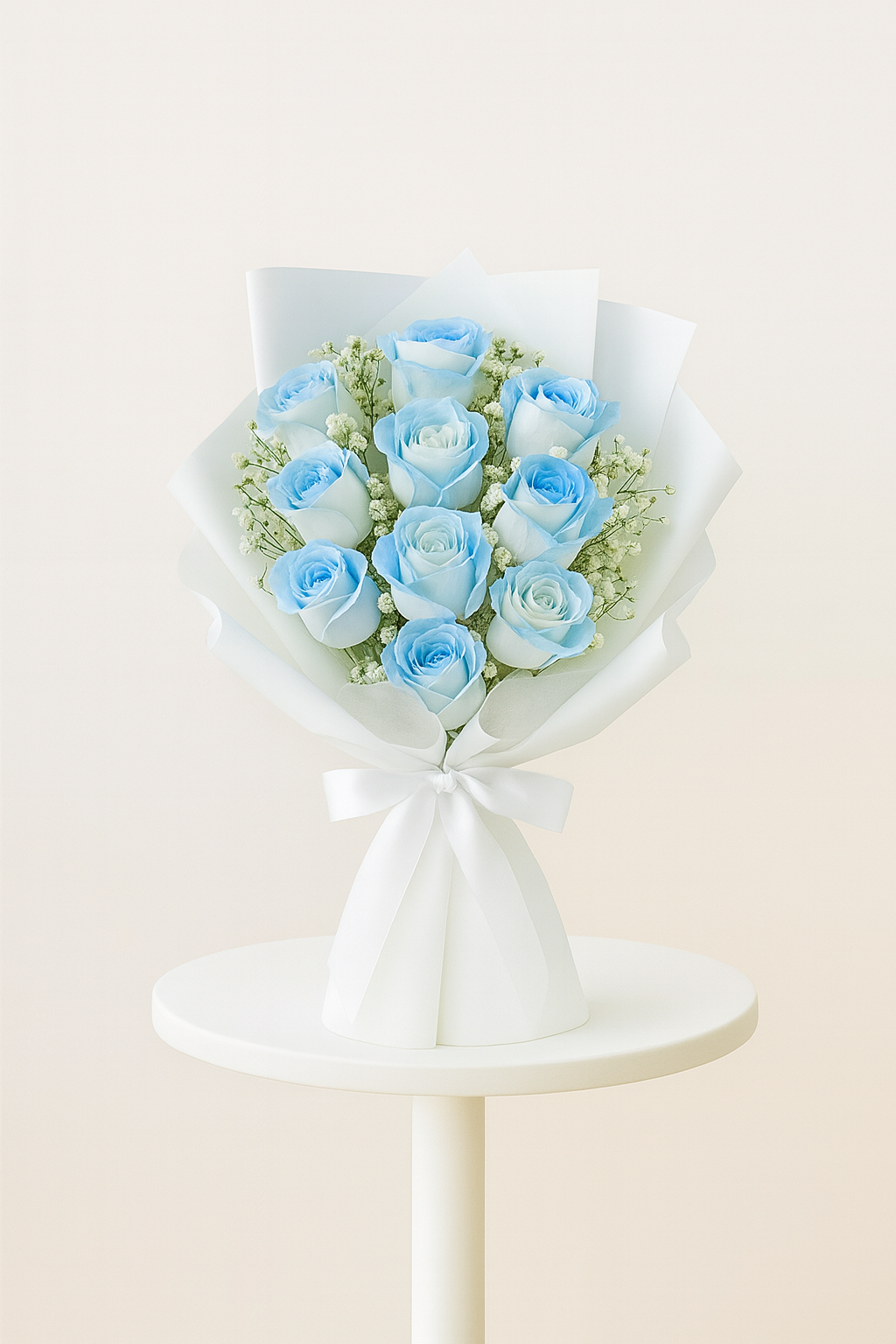 10 BLUE ROSES