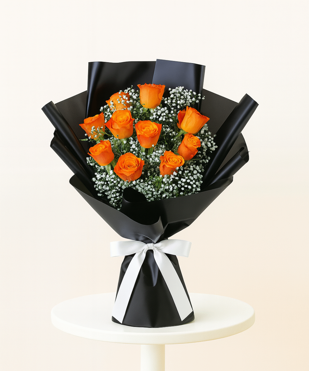10 ORANGE ROSE