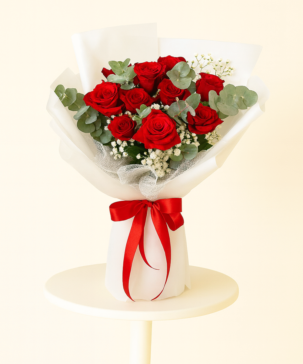 10 RED ROSE