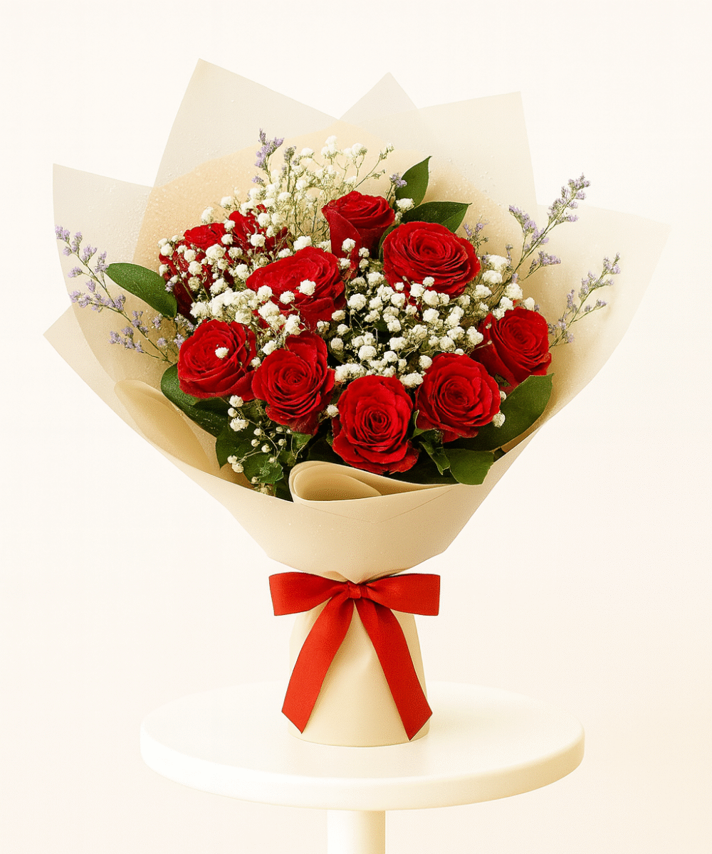 10 RED ROSE