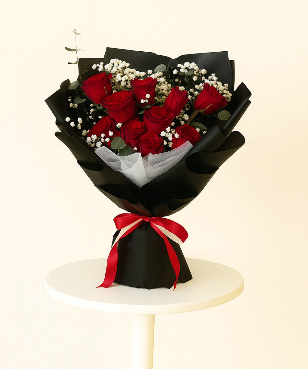 10 RED ROSES