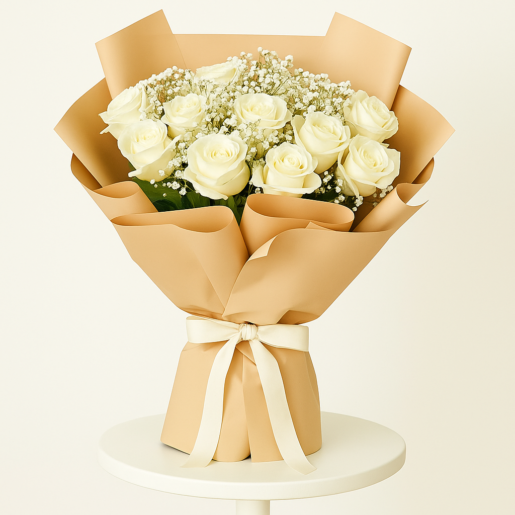 10 WHITE ROSE