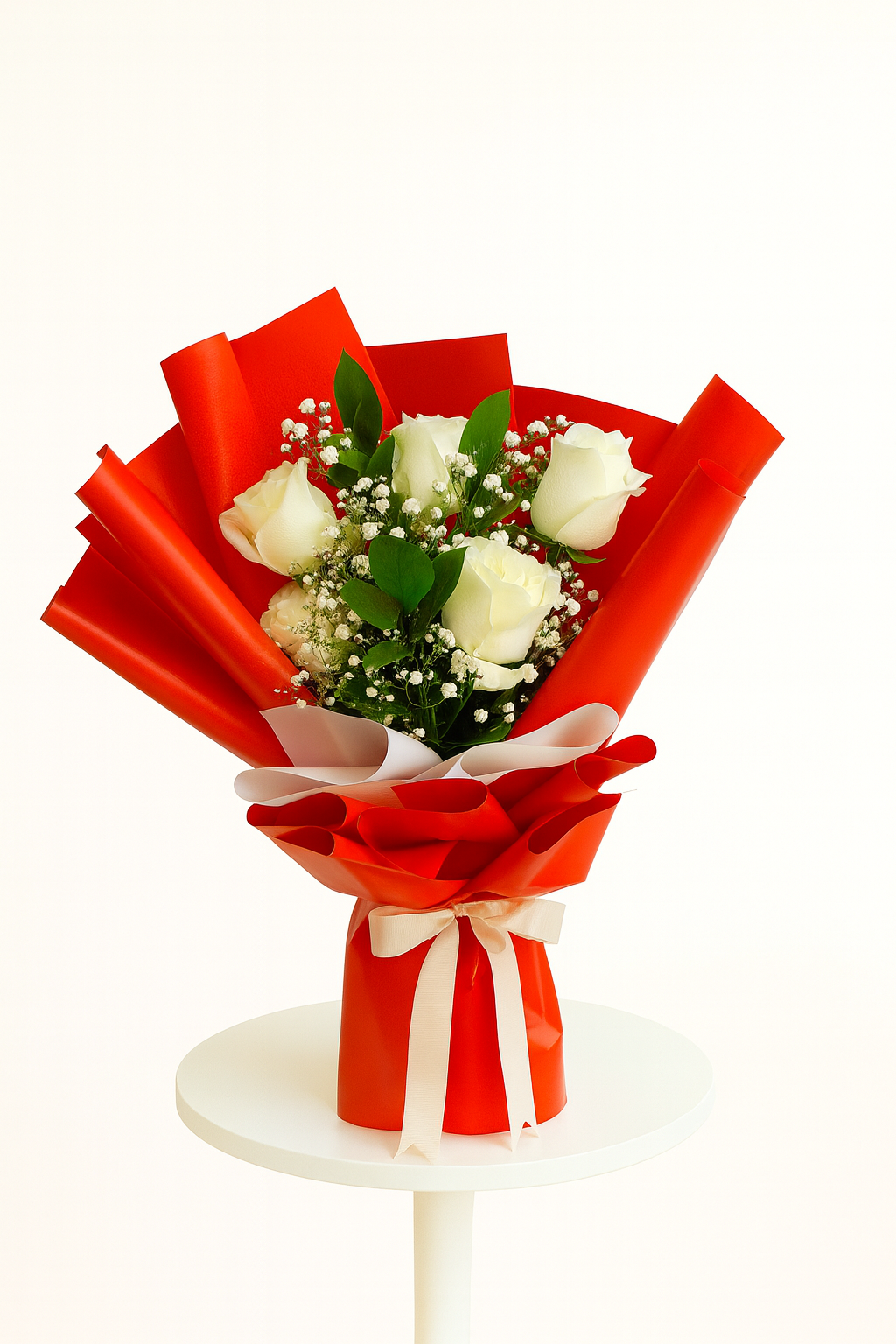 5 WHITE ROSE