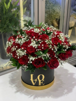 RED ROSE BOX BOUQUET