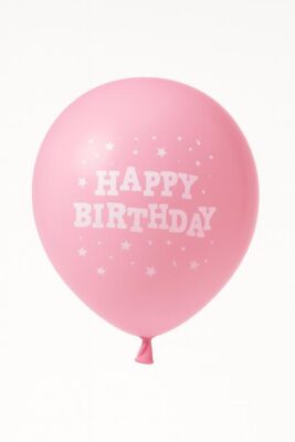 Helium Happy Birthday Balloon (Pink/Solid)