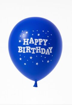 Helium Happy Birthday Balloon 1 (Blue/Printed)