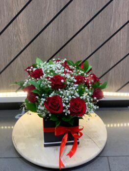 RED ROSE BOX BOUQUET