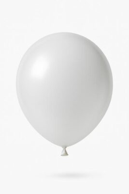 WHITE HELIUM BALLOON(5 AED)