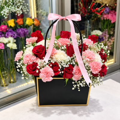 CARNATION ROSE MIX FLOWER BAG