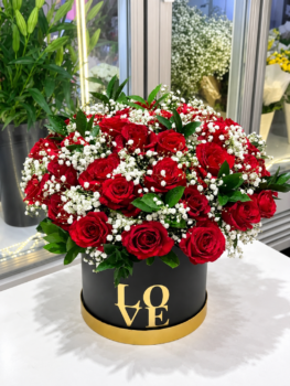 RED ROSE BOX BOUQUET