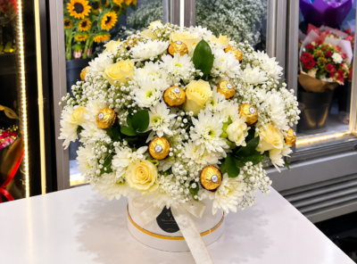 PREMIUM WHITE FLOWER BOX
