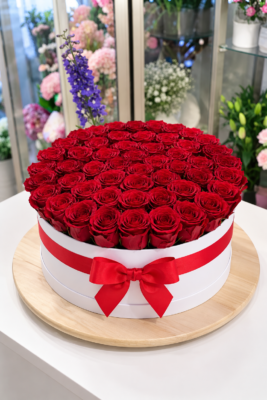RED ROSE GRAND BOX-81 RED ROSE