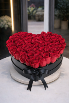 Premium Red Rose Heart Box