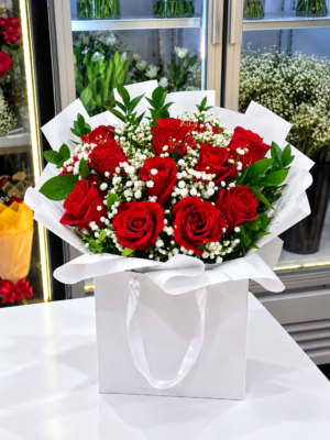 RED ROSE BAG BOUQUET