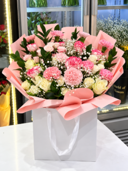 PINK FLOWER BLOOMING BAG