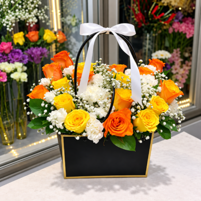 ORANGE YELLOW ROSE BAG
