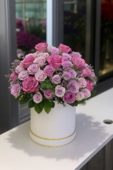 PURPLE BOX BOUQUET