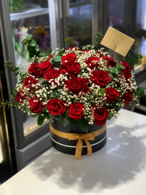 RED ROSES BOX BOUQUET