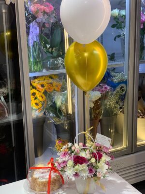 Cake Bouquet Balloon Combo