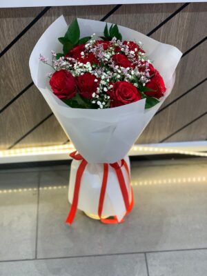 10 RED ROSE BOUQUET(95 AED)