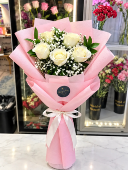 WHITE ROSE BOUQUET