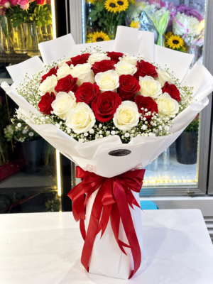 MIX ROSES BOUQUET - 25 ROSES