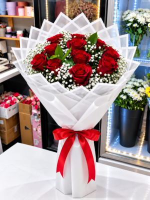 RED ROSE BOUQUET - 11 ROSES
