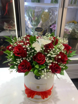 RED ROSE BOX BOUQUET