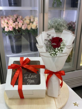 Cake Bouquet Combo