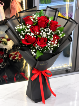 RED ROSE BOUQUET - 7 ROSES