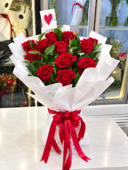 RED ROSE BOUQUET-12 PREMIUM RED ROSE