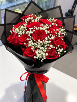 RED ROSE BOUQUET - 12 ROSES