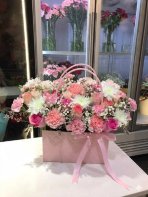 PINK BAG BOUQUET