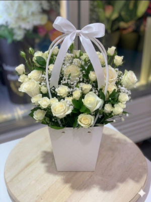 WHITE ROSE BAG