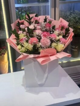 PINK FLOWER BLOOMING BAG
