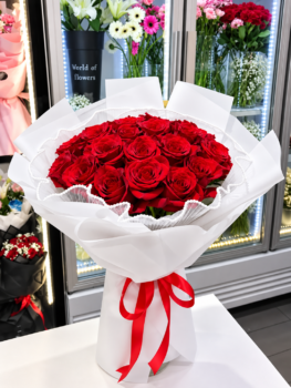 RED ROSE BOUQUET - 20 ROSES