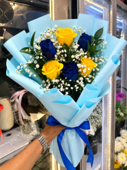 BLUE YELLOW MIX BOUQUET