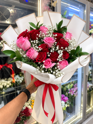 MIX ROSE BOUQUET - 15 ROSES