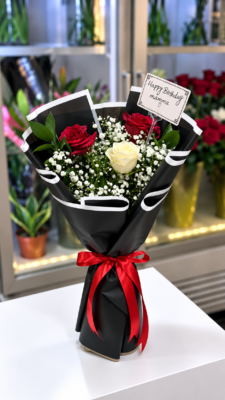 MIX ROSE BOUQUET - 3 ROSES