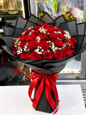 PREMIUM RED ROSE BOUQUET - 30 ROSES