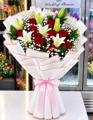 WHITE LILLY BOUQUET